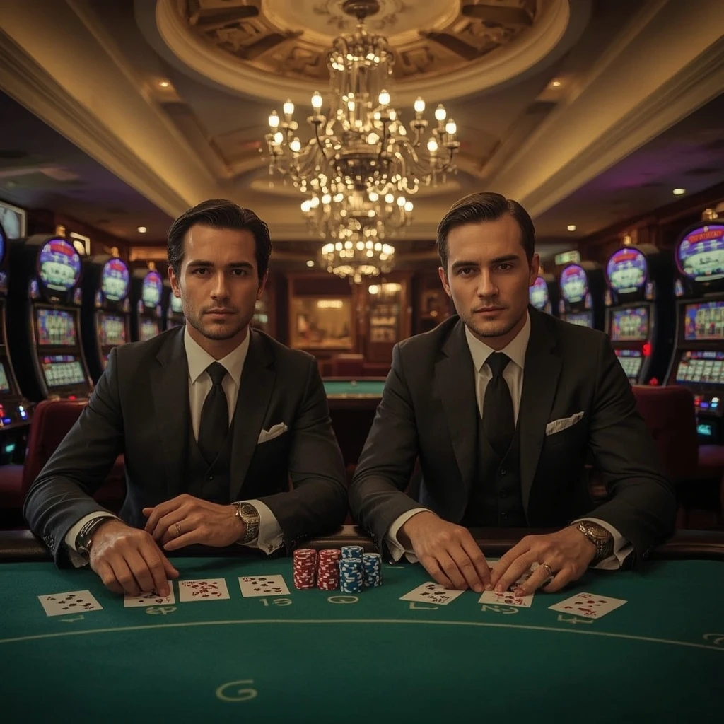 Deux joueurs de poker dans un EUROPE FORTUNE CASINO